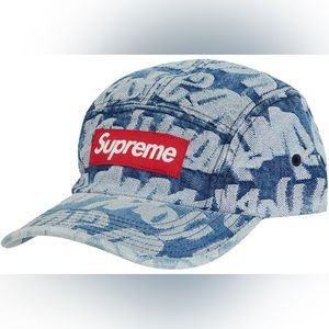 Supreme Jacquard Denim Supreme hat